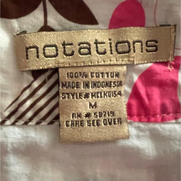 Notations Pleated Floral Knee Length 90s Skirt Medium - Picture 6 of 8